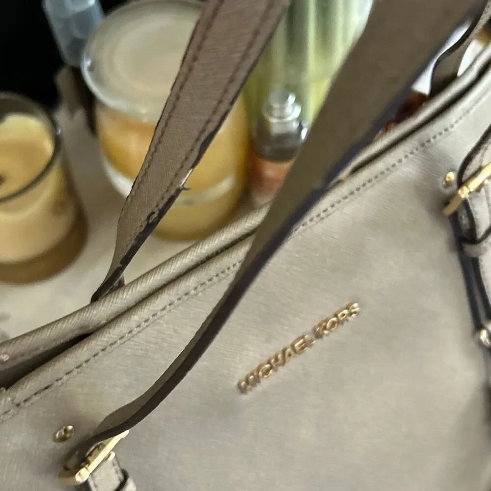 Michael Kors Signature logo, tote bag, taupe large